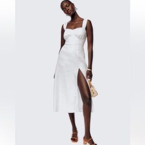 Reformation size 2 white linen dress, worn once